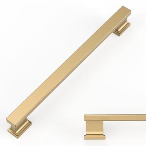 Amerdeco 9 Pack Champagne Bronze Cabinet Pulls 10 Inch(254mm) Hole Centers Kitchen Cabinet Handles Cabinet Hardware Kitchen Handles for Cabinets Cupboard Handles Drawer Pulls ZH00013…