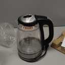 1500W Electric Kettle with Temperature Control - 6-Temp Presets for Tea/Coffee, Double Wall Cool-Touch, 4H Keep Warm, 1.7L Borosilicate Glass & BPA-Free, Fast Boil for Home/Office