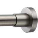 Shower Curtain Rod Tension- Never Rust No Drill Non-Slip Spring Tension Shower Rod, 40-73 inches 304 Stainless Steel, Brushed Nickel