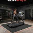 0.56in Thick 48 Sq Ft Exercise Equipment Mats, 12 Tiles Rubber Top EVA Foam Workout Mats, Interlocking Gym Flooring for Home Gym, 24 x 24in, Black & White