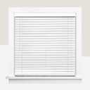 CHICOLOGY 2" Cordless Faux Wood Blinds, Room Darkening Smooth PVC Window Blinds, Cordless Lift, Light Control and Privacy, Inside/Outside Mount, Moisture Resistant, Basic White, 23" W x 48" H