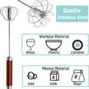 Semi-automatic Whisk, Stainless Steel Egg Beater, Hand Push Rotary Whisks Mixer Stirrer for Making Cream, Whisking, Beating and Stirring (3 Color2)