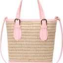 Women's Straw Crossbody Bag - Handwoven Summer Beach Purse with Top Handle, Bohemian Shoulder Tote for Vacation 2026