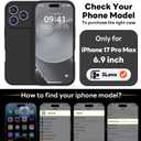 Vooii Magnetic for iPhone 17 Pro Max Case, Compatible with Magsafe (Premium Liquid Silicone) (Integrated Camera Control Button) Full Body Protective Anti-Scratch Microfiber Lining 6.9 inch, Black