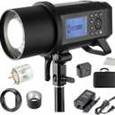 Godox AD400 Pro All-in-one Outdoor Strobe Flash with 400Ws Power, 21.6V/2600mAh Lithium Battery Pack Offers 390 Full Power Pops, Compatible with Canon, Nikon, Sony, Olympus, Fujifilm DSLRs
