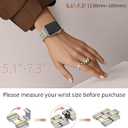 Minyee Compatible with Apple Watch Band 42/46/38/40/41/44/45/49mm Women, Dressy Pretty Stainless Steel Metal Strap Fancy Studded Designer Link Bracelet for iWatch Series 11 10 9 8 7 6 5 4 SE/Ultra 3