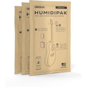 D'Addario Guitar Humidifier Packs - Two-Way Humidification System Conditioning Packets - For Restoring to Proper Guitar Humidification Level - 3 Restore Conditioning Packets