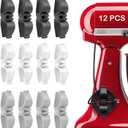 Cord Organizer for Appliances, 12 Pack Upgraded Kitchen Appliance Cord Organizer Stick On Appliance Wire Organizer Wire Wrapper for Kitchen Appliances Mixers, Coffee Maker, Pressure Cooker (4*Black+4*White+4*Grey)