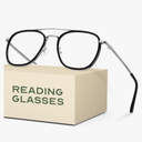 CCVOO Iconic Aviator Reading Glasses - Premium Readers in Gold/Black - UV & Blue Light Blocking Lenses