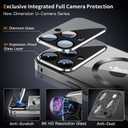 [Full Camera Protection& Mechanical Lock] Magnetic Privacy Case for iPhone 15 Pro Max[Compatible with MagSafe] [CD Metal Ring] Full Body Metal Bumper, 9H Anti Peeping Glass Cover-Grey