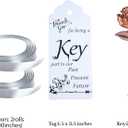 Makhry 50pcs Wedding Favors Key Bottle Openers with Escort Tag Cards and Ribbon Thank You Gifts Tags for Guests Rustic Wedding Decorations (Rose Gold)