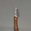 Premium Vegetable Peeler with Wooden Handle and Bottle Opener Stainless Steel Blade Kitchen Tool for Fruit Apple Potato Pumpkin Papaya Zucchini (Silver/Burlywood)