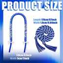 Tigeen 2026 Graduation Lei with Honor Cord 67'' Rhinestone Double Braided Ribbon Necklace for High School College
