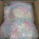 27 Inch Soft Faux Fur Bean Bag Chair with Sponge Filling - Ergonomic Lounge Chair for Teens, Comfortable Rainbow Color Bean Bag for Bedroom, Living Room, Dorm(Set of 1)