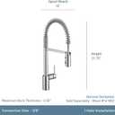 Moen Align Spot Resist Stainless Pulldown Kitchen Faucet, Single Hole, Modern Spring Style with Pre-Rinse and Power Boost Pull Down Sprayer, Easy Installation, 5923SRS