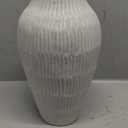 Ceramic Vase for Home Decor,11.6 Inch Flower Vases,Decorative Blue Vase for Pampas Grass,Modern Art Texture Vases for Home Entryway Living Room Dining Table Farmhouse Office Decor(Grey)