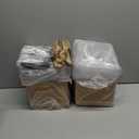 7 x 7 x 2.6 Inches Large Charcuterie Boxes with Clear Lids, 50 Pack Disposable Square Brown Bakery Boxes, To Go Paper Food Container for Cake Slices, Sandwiches, Cookies, Dessert