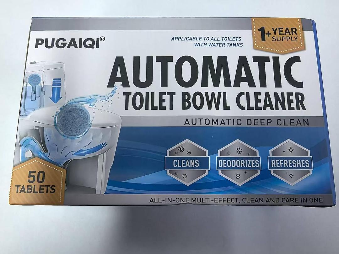 Toilet Bowl Cleaner Tablets Blue Toilet Tank Cleaners, Septic-Safe Hard Water Stain Remove, Effervescent Stain & Odor Remover Bathroom Automatic Toilet Cleaning & Deodorizer50 Count Automatic-PP