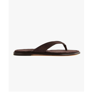 Suede Flip Flops Sandals for Women Comfortable Slip on Open Toe Thong Sandals Casual Summer Dress Flats Sandal Shoes., 8.5
