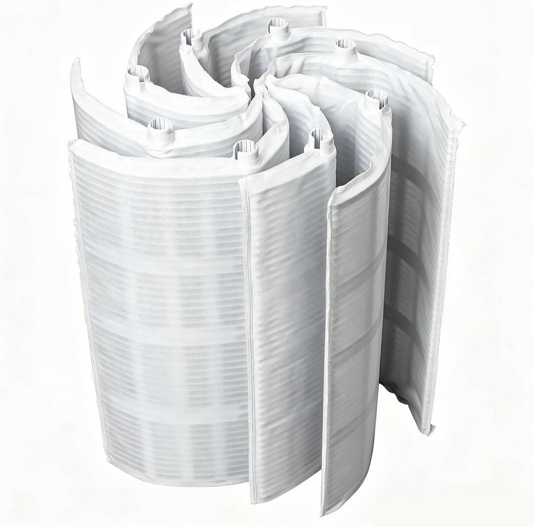WuYan FS-2004 DE Grid Pool Filter Compatible with FC-9540, PFS2448, FS-2004, DEX4800DA,PG-1904,48 Sq.Ft DE Grid Swimming Pool Filter Cartridge(7 Full, 1 Partial)