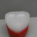 Layhit 15 Pcs Valentine's Day Heart Containers Plastic Food Storage Containers with Lids Heart Shaped Disposable Dessert Lunch Box for Kitchen Restaurant Fruit Vegetable (Red,28 oz)