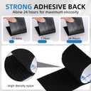 Hook and Loop Self-Adhesive Pad 4''×6'' 10 Pairs, Made with 3M 9448, Reusable Heavy Duty Adhesive Tape for Indoors Outdoors Arts Crafts Home and Office Black