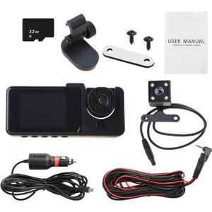 3 Lens DashCam for Car Black Box 1080P Car Video Recorder with G-Sensor Recording DVR Camera Dashcam Front and Rear