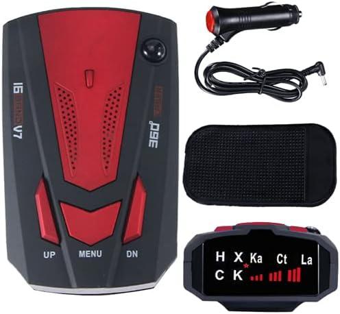 Car Radar Detector, Laser Radar Detectors, 360 GPS Speed Police Safe 16 Band Voice Alert,1080P HD Auto Focus Webcam with Microphone (RED)