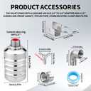 Water Float Valve Kit, 1/2" to 3/4'' Premium Stainless Steel Automatic Shut off Level System Control Float Ideal Leveler for Fish Tank Swimming Pool Livestock Trough Distiller