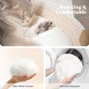 CHEERHOME PETS Cat Bed Basket with Cushion, Cotton Rope Woven Pet Bed for Indoor Cats Couch, Stimulicat Cat Bed Handwoven Breathable, All Season Universal (White)