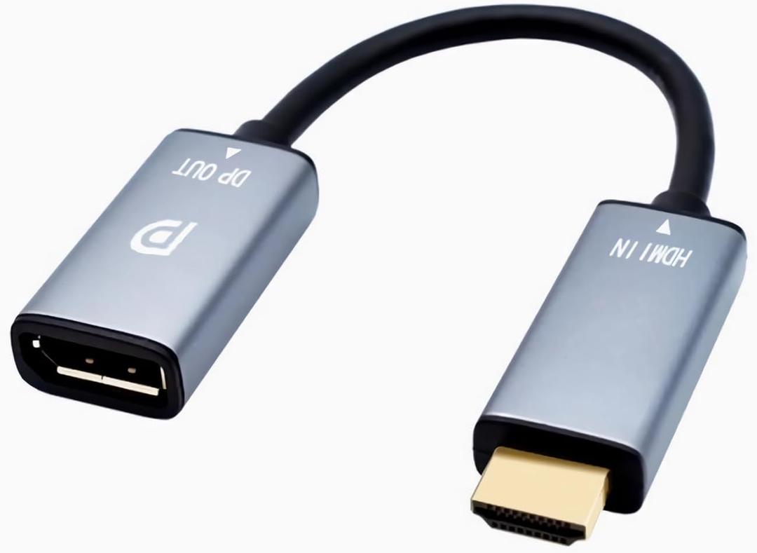 CORN HDMI to DisplayPort Adapter 4K@60Hz High Speed HDMI Male to DP Female Converter Cable Compatible for PC Graphics Card Laptop Mini NS PS5/4 Xbox One/360