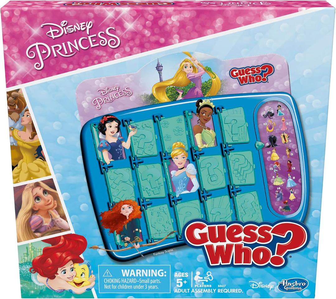 Hasbro Gaming Guess Who? Disney Princess Edition Kids Board Game, Fun Game for Families and Kids Ages 5 and Up, Easter Gifts for Boys and Girls, Preschool Games, 174.17 Cubic Inches