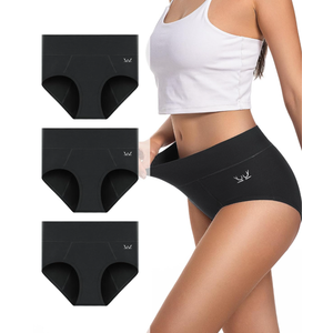 Period Underwear For Women Heavy Flow, Leakproof Panties High Waisted Cotton Postpartum Teens Hipster Briefs 3 Pack XL
