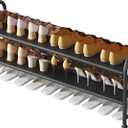 Shoe Rack 2 Tier Long Storage Organizer Wide Metal Shoe Shelf for Closet Entryway Black