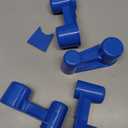 5 Pieces Automatic Bird Drinker Plastic Soda Bottle Cup Pigeon Water Guide Kit with Spring for Cage (Blue)