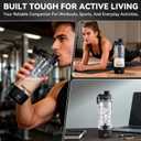 FANS-ONE Electric Protein Shaker Bottle, 24 oz USB C Rechargeable Electric Mixer, Shaker Cups for Protein Shakes and Meal Replacements, Portable Blender Self Mixing Cup for Gym Workout, Transparent