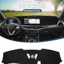 BIBLOZ Dash Cover for BMW X5 2024 2025 & BMW X7 2023-2025 Accessories Black Flannel Dashboard Cover Mat Car Dashboard UV Sun Protection(No HUD)