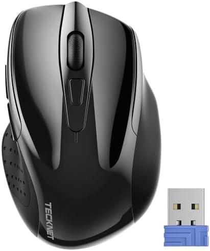 TECKNET Wireless Mouse, 2.4G Ergonomic Optical Mouse, Computer Mouse for Laptop, PC, Computer, Chromebook, Notebook, 6 Buttons, 24 Months Battery Life, 2600 DPI, 5 Adjustment Levels, for Small Hand TECKNET Wireless Mouse, 2.4G Ergonomic Optical Mouse, Computer Mouse for Laptop, PC, Computer, Chromebook, Notebook, 6 Buttons, 24 Months Battery Life, 2600 DPI, 5 Adjustment Levels, for Small Hand