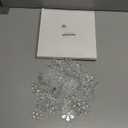 40 Pieces Clear Christmas Snowflake Ornaments Acrylic Christmas Tree Decorations Crystal Snowflakes Translucent Winter Hanging Ornaments for Xmas Tree DIY Crafts