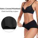 Wirarpa Women's Underwear Cotton Hipster Panties Ladies Panties 6 Pack  (Black, XL)