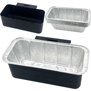 Set Includes Cup & 10 Liners, Oil Catch Accessories Grill, Compatible with 17, 22, 28, 30, 36 Inches Blackstone Griddle Grease Catcher Trap Cup Liners Replacement Parts Drip Tray Foil Pans