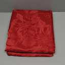 Rectangle Christmas Jacquard Table Cloth Waterproof Elegant Damask Floral Pattern Heavy Weight Wipeable Wrinkle Free Fabric Table Covers for Dinner or Daily Uses(Dark Red/60x120 Inch)