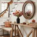 Fall Flowers, Burnt Orange Faux Kiku Flowers Artificial 10 Stems + Eucalyptus, Fake Silk Mums Fall Floral Centerpiece, Autumn Decor, Terracotta Mini Balls Faux Stems For Vase, Decoracin de Otoo