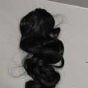 Claw Clip Ponytail Extension 18" Clip in Wavy Ponytail Hair Extensions Long Pony Tails for Women Extensions Dark Black Wave Hairpiece