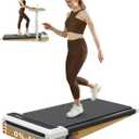 Walking Pad Treadmill with Incline,Under Desk Treadmill with Incline 2 in 1 for Walking and Jogging,2.5HP Compact Incline Walking Pad for Home Office with Remote Control (Dark Black)