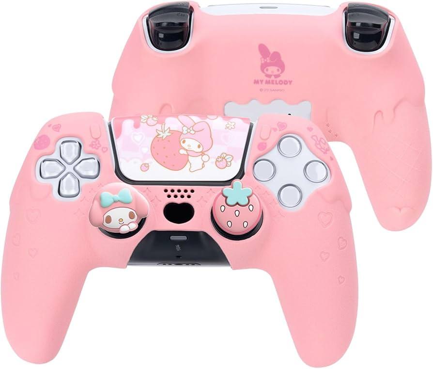 PS5 Controller Skin,Soft Silicone Protective Cover Case Anti-Slip Protective Shell for PS5 Controller with 2 Thumb Grip Caps