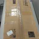 VASAGLE Tall Bathroom Cabinet with Lights, Slim Freestanding Bathroom Storage Cabinet with Adjustable Shelves, for Small Spaces, Modern, 15.7 Inches Wide, Cloud White UBBC766W02