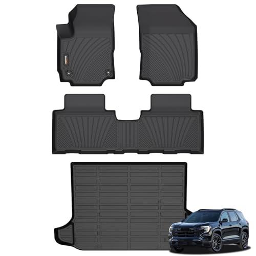 Binmotor-Floor Mats Cargo Liner Set for GMC Terrain 2024-2018,2018-2024 Chevy Equinox, All Weather Car Floor Mats 2024 GMC Terrain/Chevy Equinox Accessories for Terrain