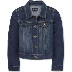 The Children's Place Girls' Basic Denim Jacket (Blue, L)