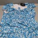 Long Nightgowns for Women Lace Collar Floral Print House Dresses with Pockets S